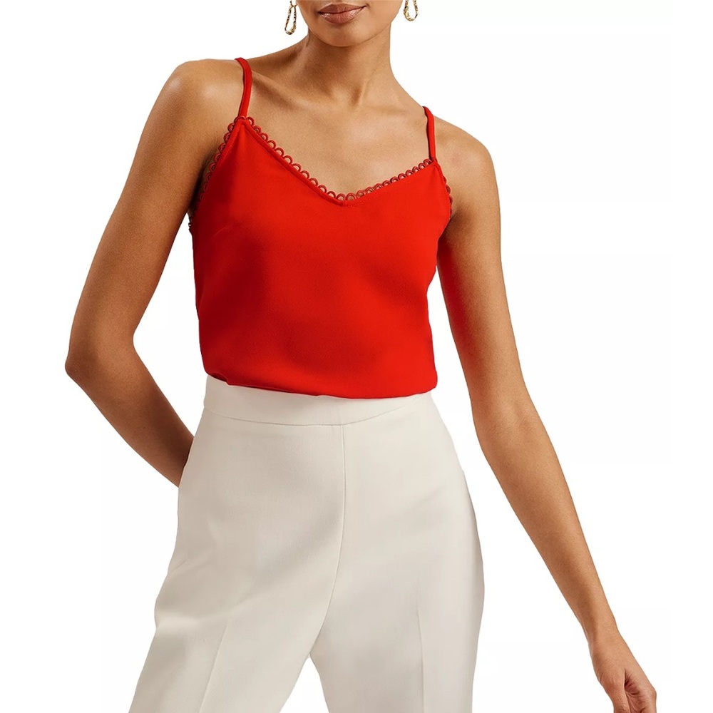 NWT. Ted Baker Andreno Top. Strappy Cami With Looped Trims size 6